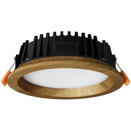 APLED - Ugradno plafonsko LED svetlo RONDO WOODLINE LED/6W/230V 4000K prečnik 15 cm masivni hrast
