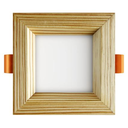 APLED - Ugradno LED svetlo SQUARE WOODLINE LED/6W/230V 3000K 12x12 cm od masivnog bora