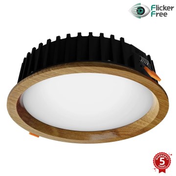 APLED - LED ugradno plafonsko svetlo RONDO WOODLINE LED/12W/230V 3000K prečnika 20 cm masivni hrast