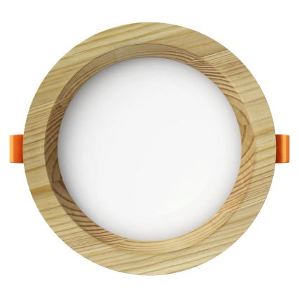 APLED - LED ugradna plafonska svetiljka RONDO WOODLINE LED/6W/230V 4000K Ø 15 cm masivna borovina