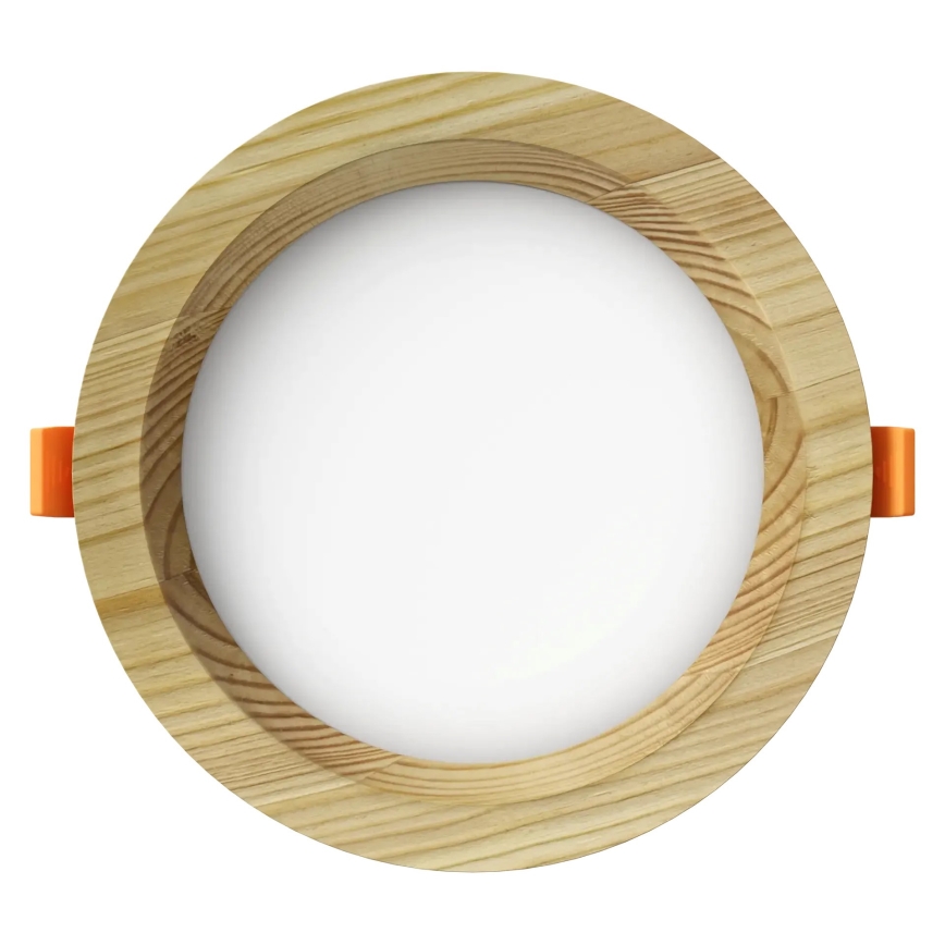 APLED - LED ugradna plafonska svetiljka RONDO WOODLINE LED/6W/230V 4000K Ø 15 cm masivna borovina