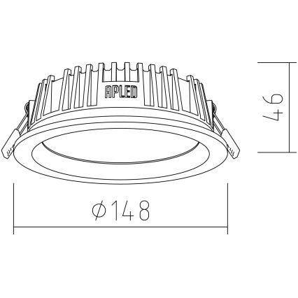 APLED - LED ugradna plafonska svetiljka RONDO WOODLINE LED/6W/230V 4000K Ø 15 cm masivna borovina