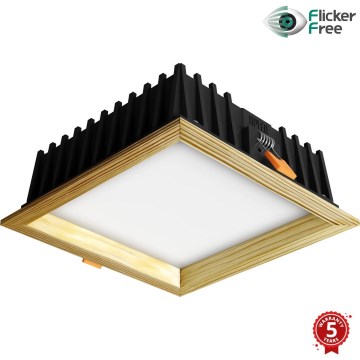 APLED - LED ugradno svetlo SQUARE WOODLINE LED/12W/230V 3000K 17x17 cm od punog bora