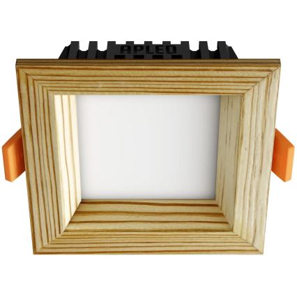 APLED - LED ugradna svetiljka za spušteni plafon SQUARE WOODLINE LED/3W/230V 4000K 9x9 cm masivna borovina