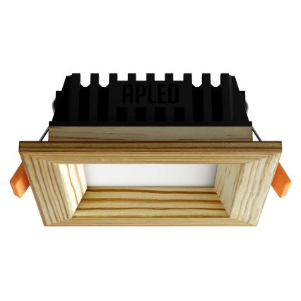 APLED - LED ugradna svetiljka za spušteni plafon SQUARE WOODLINE LED/3W/230V 4000K 9x9 cm masivna borovina