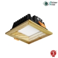 APLED - LED ugradno svetlo SQUARE WOODLINE LED/3W/230V 4000K 9x9 cm masivni jasen
