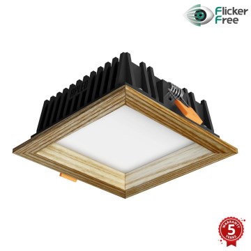 APLED - LED ugradno svetlo za spušteni plafon SQUARE WOODLINE LED/6W/230V 3000K 12x12 cm masivni jasen