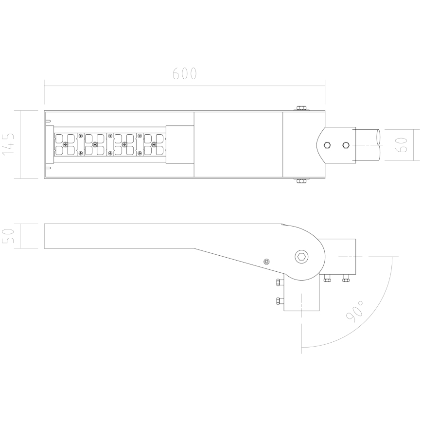 APLED - LED poulična lampa FLEXIBO PREMIUM LED/19W/90-265V IP65 2700K