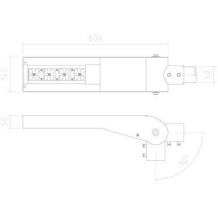 APLED - LED ulična lampa FLEXIBO PREMIUM LED/58W/90-265V IP65 2700K