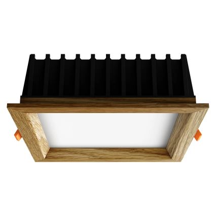 APLED - LED ugradna svetiljka SQUARE WOODLINE LED/12W/230V 4000K 17x17 cm masivni hrast