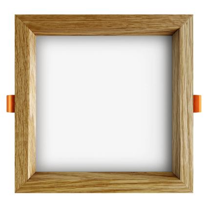 APLED - LED ugradna svetiljka SQUARE WOODLINE LED/12W/230V 4000K 17x17 cm masivni hrast