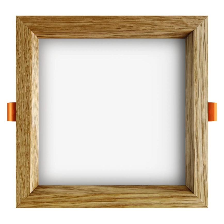APLED - LED ugradna svetiljka SQUARE WOODLINE LED/12W/230V 4000K 17x17 cm masivni hrast