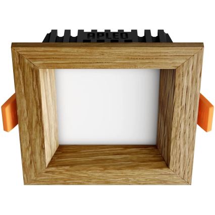APLED - LED ugradno svetlo SQUARE WOODLINE LED/3W/230V 4000K 9x9 cm masivni hrast