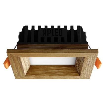 APLED - LED ugradno svetlo SQUARE WOODLINE LED/3W/230V 4000K 9x9 cm masivni hrast