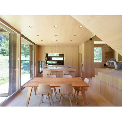 APLED - LED ugradno plafonsko svetlo SQUARE WOODLINE LED/3W/230V 3000K 9x9 cm masivni hrast
