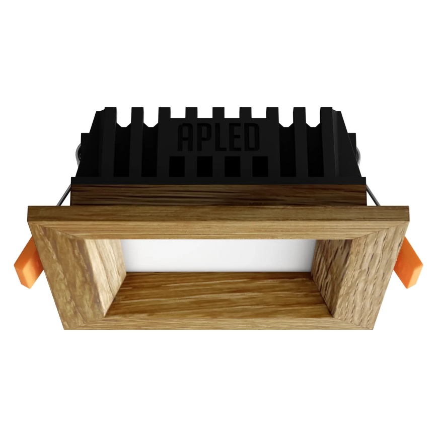 APLED - LED ugradno plafonsko svetlo SQUARE WOODLINE LED/3W/230V 3000K 9x9 cm masivni hrast