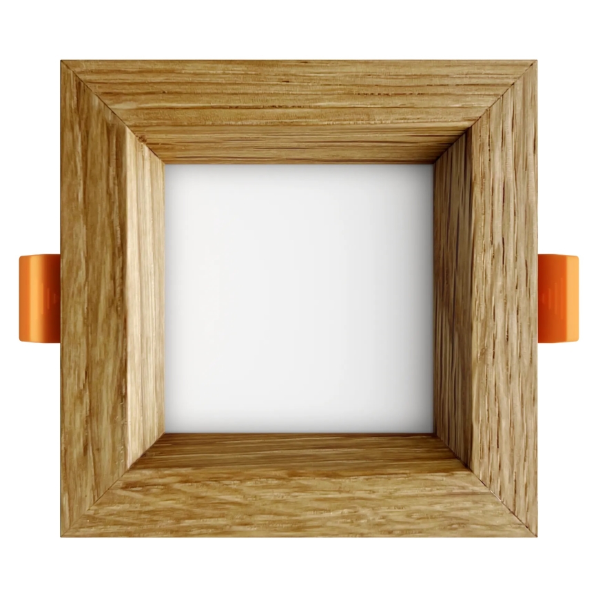 APLED - LED ugradno plafonsko svetlo SQUARE WOODLINE LED/3W/230V 3000K 9x9 cm masivni hrast