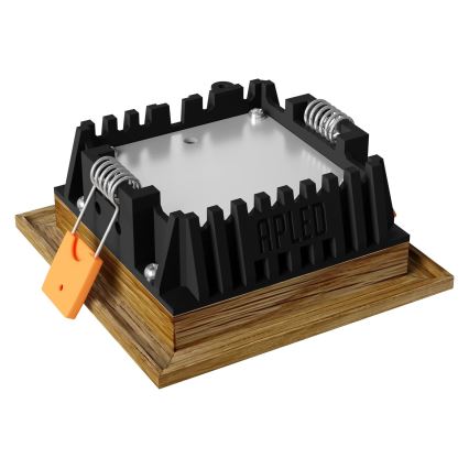 APLED - LED ugradno plafonsko svetlo SQUARE WOODLINE LED/3W/230V 3000K 9x9 cm masivni hrast