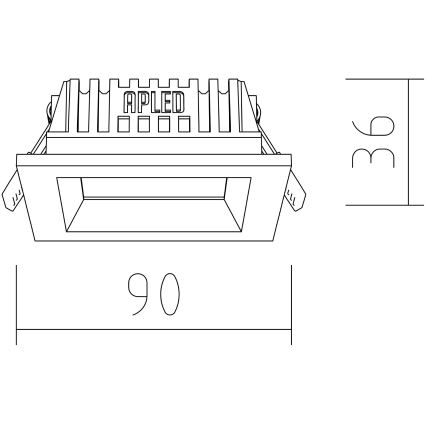 APLED - LED ugradno plafonsko svetlo SQUARE WOODLINE LED/3W/230V 3000K 9x9 cm masivni hrast