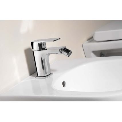 Aqualine - Baterija za bide FACTOR, sjajni hrom