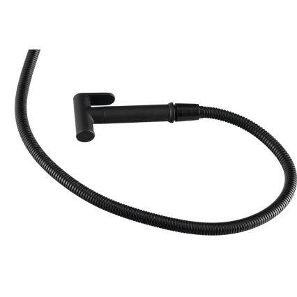 Aqualine - Baterija za bide sa tušem za podžbuknu ugradnju, mat crna