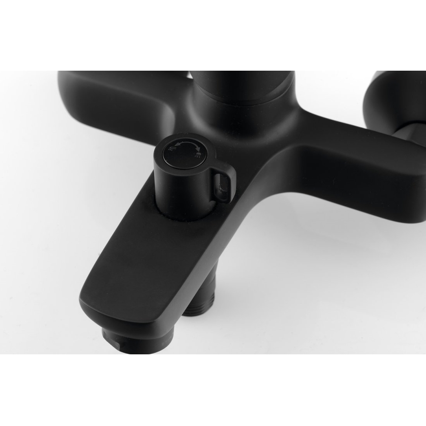 Aqualine - Baterija za kadu LOTTA, mat crna