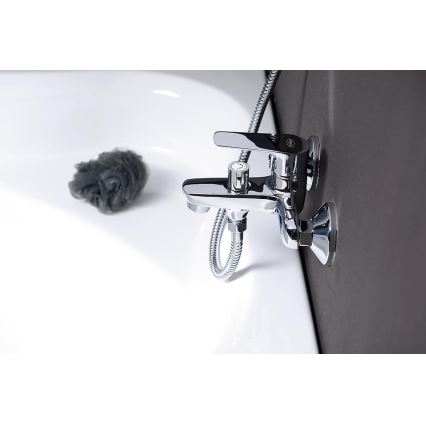 Aqualine - Baterija za kadu LOTTA, sjajni hrom