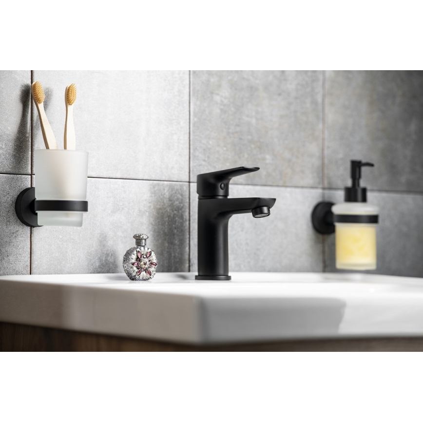 Aqualine - Baterija za umivaonik LOTTA mat crna