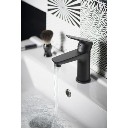 Aqualine - Baterija za umivaonik LOTTA mat crna