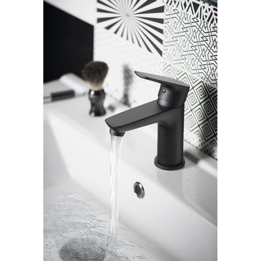 Aqualine - Baterija za umivaonik LOTTA mat crna