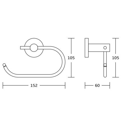 Aqualine - Držač toalet papira SAMBA sjajni hrom