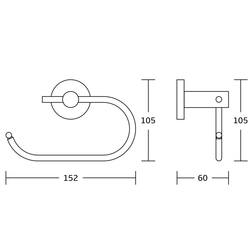 Aqualine - Držač toalet papira SAMBA sjajni hrom