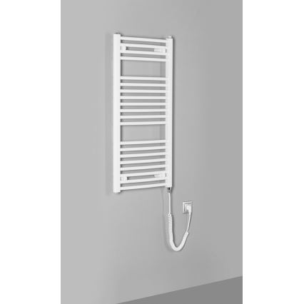 Aqualine - Električni kupatilski radijator ORBIT-E 300W 96x45 cm beo okrugli