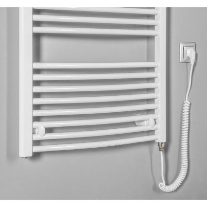 Aqualine - Električni kupatilski radijator ORBIT-E 300W 96x45 cm beo okrugli
