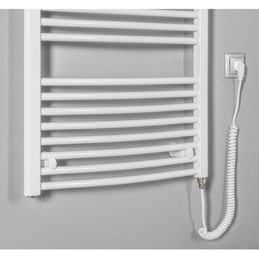 Aqualine - Električni kupatilski radijator ORBIT-E 300W 96x45 cm beo okrugli