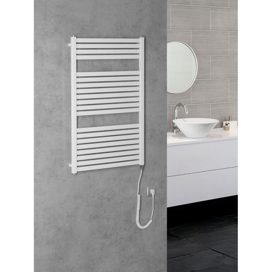 Aqualine - Električni kupatilski radijator TONDI-E 400W 97x60 cm beo