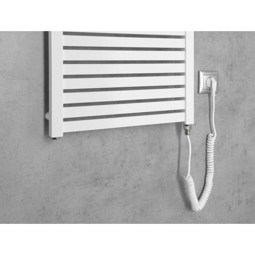 Aqualine - Električni kupatilski radijator TONDI-E 500W 133x45 cm beli