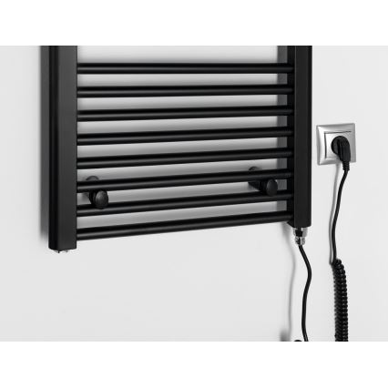 Aqualine - Kupaonski električni radijator DIRECT-E 300W/230V 96 cm mat crni ravan