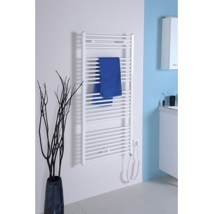 Aqualine - Kupatilski električni radijator DIRECT-E 300W/230V, 96 cm, ravan, beli