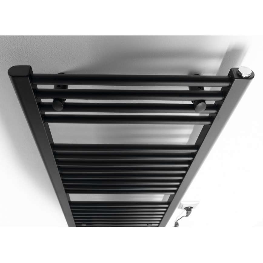 Aqualine - Električni radijator za kupatilo DIRECT-E 300W 96x45 cm mat crne boje