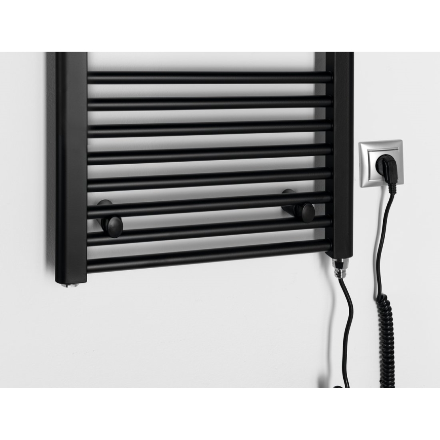 Aqualine - Električni radijator za kupatilo DIRECT-E 300W 96x45 cm mat crne boje