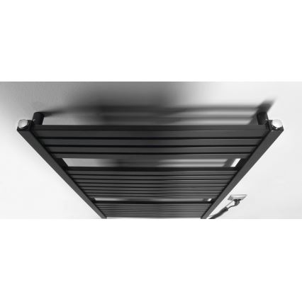 Aqualine - Električni radijator za kupatilo TONDI-E 400W 97x60 cm mat crni