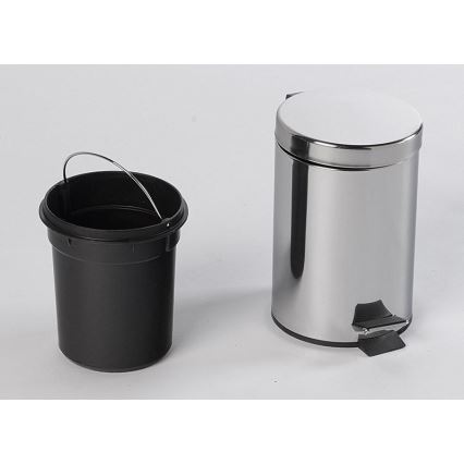 Aqualine - Kanta za otpatke SIMPLE LINE 3 l, poliran nerđajući čelik