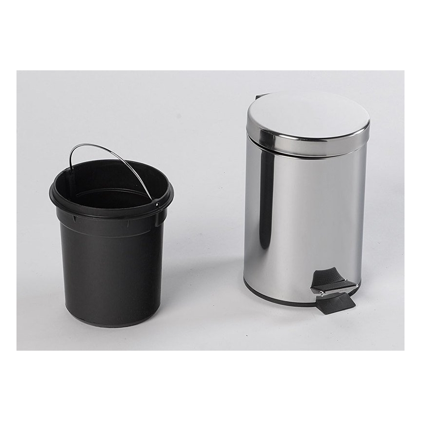 Aqualine - Kanta za otpatke SIMPLE LINE 3 l, poliran nerđajući čelik