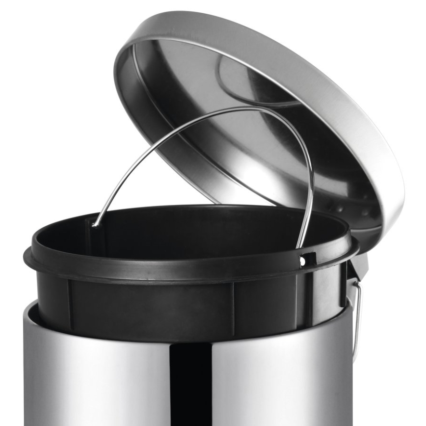 Aqualine - Kanta za smeće SIMPLE LINE 12 l od poliranog nerđajućeg čelika