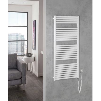 Aqualine - Kupaonski električni radijator TONDI-E 600W 133x60 cm beli