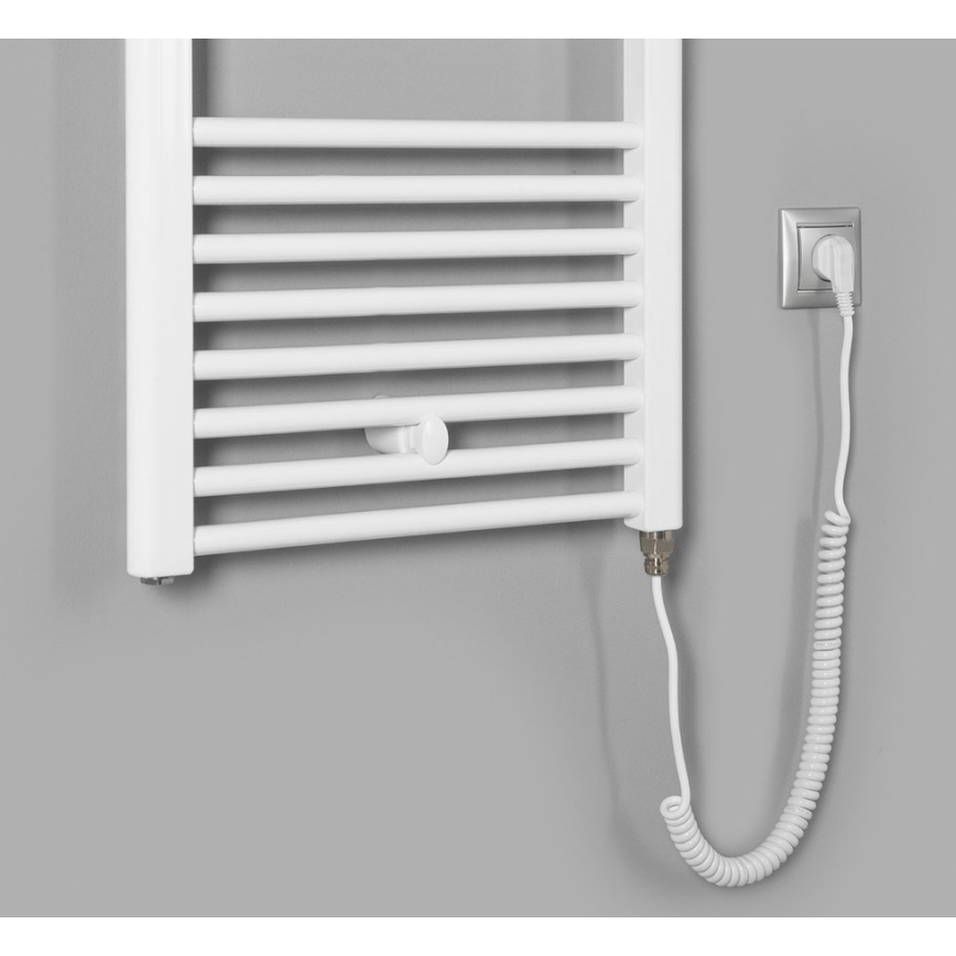 Aqualine - Električni radijator za kupatilo DIRECT-E 400W/230V 132 cm beo ravan