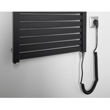 Aqualine - Kupatilski električni radijator TONDI-E 500W 133x45 cm mat crna