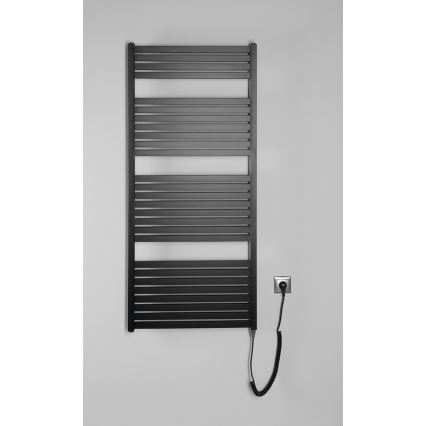 Aqualine - Kupatilski električni radijator TONDI-E 600W 133x60 cm mat crna