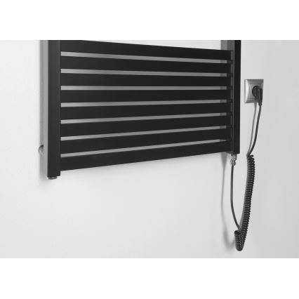 Aqualine - Kupatilski električni radijator TONDI-E 600W 133x60 cm mat crna